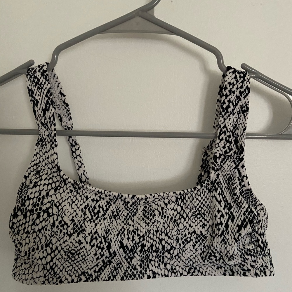 snake skin target swim top